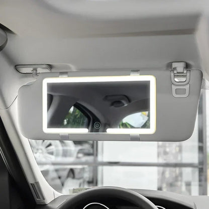Virror: LED Visor Vanity Mirror with 3 Light Modes, 80 LEDs & Rechargeable Touch Control for Cars & SUVs